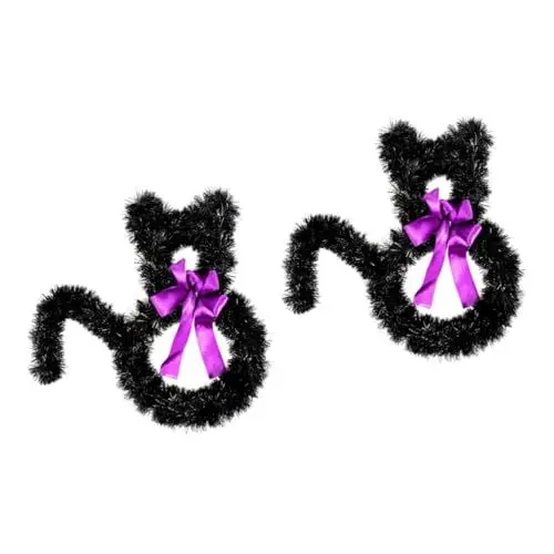Produktbild: Cabilock 2 Stück Halloween Rankenkreis Halloween Türkranz Tür Rattan Kranz Hängender Rattan Kranz Halloween Türschild Künstliche Kränze Für Außenwand Giebel Halloween Girlande