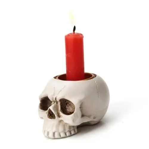Produktbild: Cabilock 2 Stück Kerzenhalter Zarte Kerzenständer Gruselige Kerzenbehälter Exquisite Kerzenhalter Halloween Zubehör Schreckliche Kerzenbehälter Spiel Requisiten