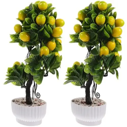 Produktbild: Cabilock Langlebiger Gefälschter Zitronenbaum-Bonsai Realistische Kunstpflanze Für Die Inneneinrichtung