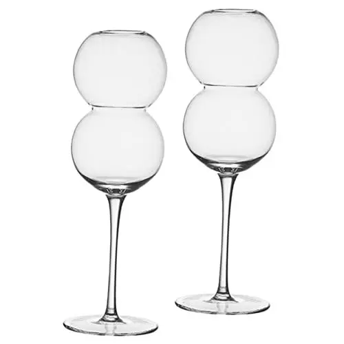Produktbild: Cabilock 2 Stück Kürbis Cocktailgläser Glas Weinbecher Rotweinbehälter Glas Mit Fuß Stehendes Weinglas Partygläser Transparentes Weinglas Weingläser Becher Mit Fuß
