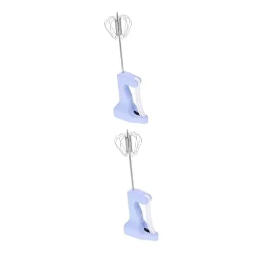 Produktbild: Cabilock 2 Stück Manueller Eierdrehmischer Schneebesen Schneebesen Teigmischer Manueller Eiermischer Halbautomatischer Ei Manueller Schneebesen Edelstahlrührer Eiermixer