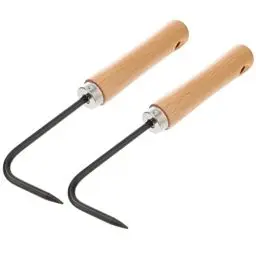 Produktbild: Cabilock 2 Stücke Garten Unkrautstecher Unkrautjäter Unkrautentferner Mini Gartenwerkzeug Gartengeräte Unkraut Jäter Entferner für Garten Pflanzen Sukkulenten Bonsai Rasen Hof Schwarz