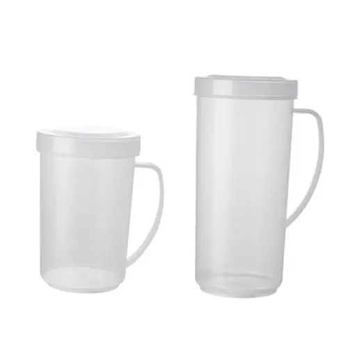 Produktbild: Cabilock 2 Tassen Milchkännchen Espressokanne Limonadenkrug Mikrowellenbehälter Transparente Wasserkaraffe Mit Deckel Milchgetränke Teekessel Wiederverwendbar