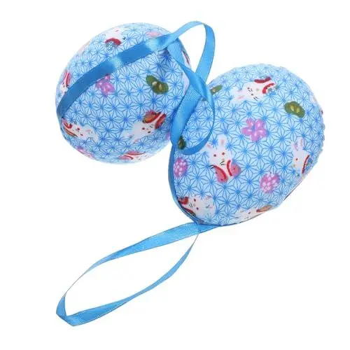Produktbild: Cabilock 2st Ei-dekorationsanhänger Entzückende Osterverzierung Ostereier Aufhängen Festival-szene Hängende Deko-stütze Ei-anhänger Osterbaum Hängende Dekorationen Baumschmuck Stoff Blue