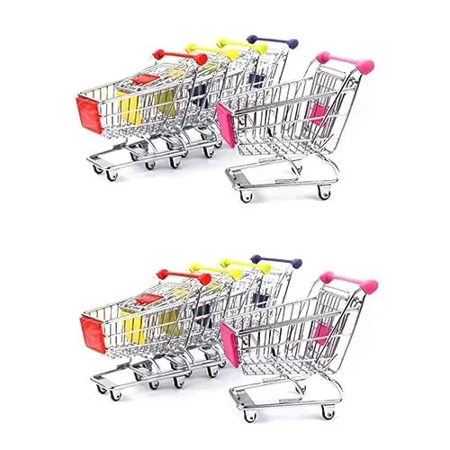 Produktbild: Cabilock 2st Einkaufswagen Für Kinder Einkaufswagen-korb Kinder Einkaufswagen Schubkarre Mini Aufbewahrungskorb Büro