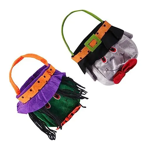 Produktbild: Cabilock 2st Halloween-süßigkeits- -einkaufstasche Tasche Für Halloween-gefälligkeiten Handtaschen Halloween-kürbistasche Halloween-einkaufstasche Tasche Halten Vlies Black