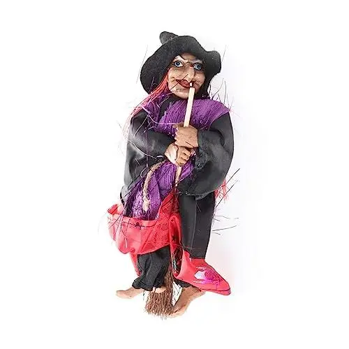 Produktbild: Cabilock 2st Hexenfiguren Aus Harz Hängende Hexendekorationen Hängende Ornamente Geschenk Halloween- -Dekorationen Fliegende Hexen Halloween Gartendekoration Flug Die Bambus, IMXS13QG2G228VKXR22L