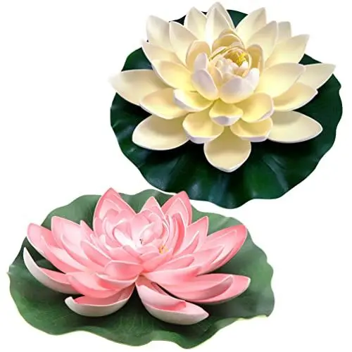 Produktbild: Cabilock 2st Künstlicher Lotus Künstliche Poolblumen Ewiges Blumendekor Künstlicher Pool-Lotus Künstliche Schwimmende Seerose Simulation Teichanlage Lotus Blatt Ornamente Eva-Schaum