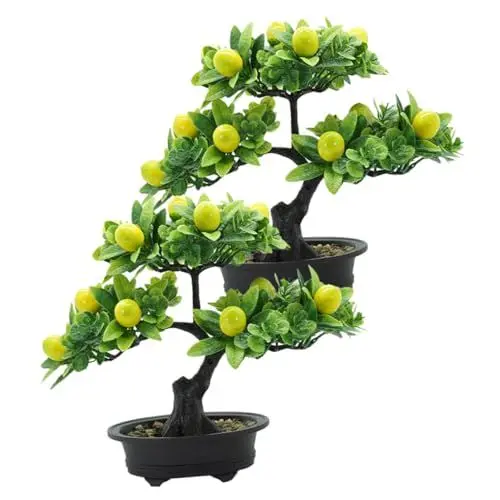 Produktbild: Cabilock Set Mit 2 Künstlichen Obstbäumen Bonsai Kunstobst Dekoration Künstliche Pflanzen Für Zuhause Hochzeit Party