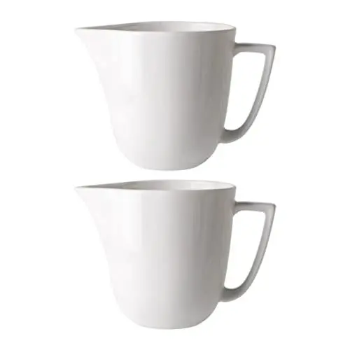 Produktbild: Cabilock 2st Milchkännchen Aus Keramik Keto Creamer Milchdampfbecher Zuckerausgießer Milchkännchen Mit Deckel Milchkanne Mit Deckel Milchkännchenspender Krug Auslauf Weiß Teekanne