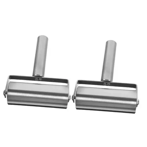 Produktbild: Cabilock 2st Nudelholz Aus Edelstahl Bequemes Nudelholz Teigrollenstift Walzenstift Praktischer Roller Pizzarolle Backen Nudelholz Zum Backen Praktische Teigrolle Rostfreier Stahl Silver