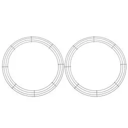 Produktbild: 2Pcs Frühling Draht Kranz Ringe Draht Kranz Rahmen, 16Zoll Draht Kranz Herstellung Ringe für Ostern Weihnachten Neujahr Valentines Dekoration