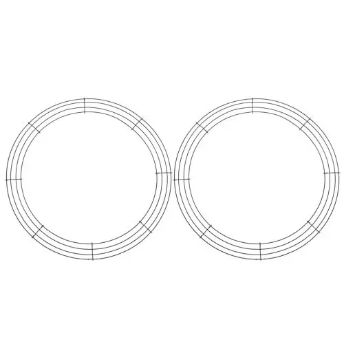 Produktbild: 2Pcs Frühling Draht Kranz Ringe Draht Kranz Rahmen, 16Zoll Draht Kranz Herstellung Ringe für Ostern Weihnachten Neujahr Valentines Dekoration