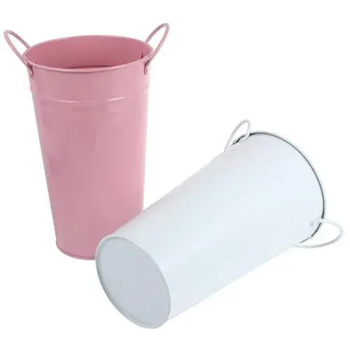 Produktbild: Cabilock 2stücke Bunte -blumeneimer Praktischer Garten-pflanzer Mit Griff Für Blumenarrangements Hochwertiges Und Langlebiges Material Farben Zufällig Höhe Boden