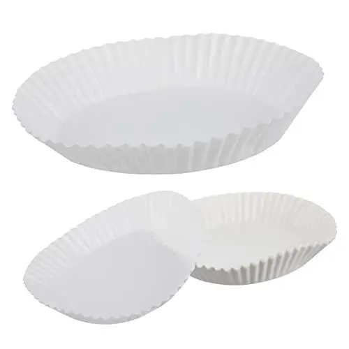 Produktbild: Cabilock 30stücke Einweg Backpapier Für Heißluftfritteuse Runde Ölabweisende Backfolie Aus Papier Baking Liner Zum Frittieren Und Backen