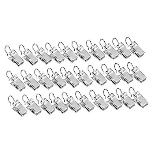 Produktbild: Cabilock Vorhang-Clips 30 Stück Metallhaken für Vorhänge Socken Unterwäsche Griff für Den Außen- und Innenbereich