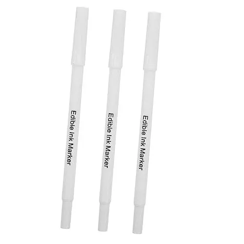 Produktbild: Cabilock 3St Backen pigmentierung stift Fondant-Markierungsstift essbare Backmarker Gebäck Glasur zuckerstangen zuckersticks Bleistifte zum Malen von Kuchen essbarer Backstift Plastik Weiß