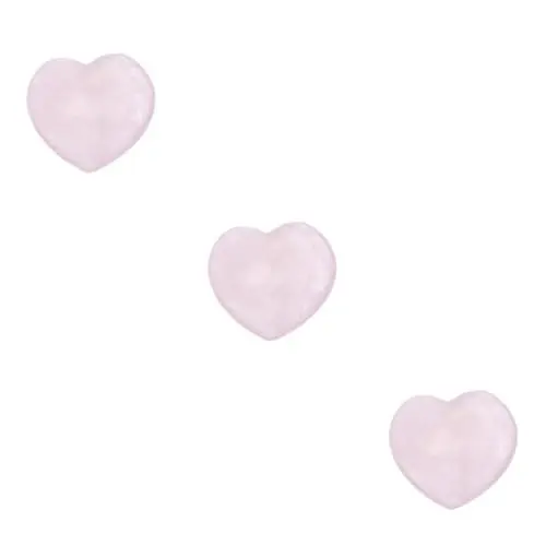 Produktbild: Cabilock 3stücke Quartz Heart Shape Pendant Palm Stone Natural Healing Gemstone for Home Decor for Jewelry Making and Meditation