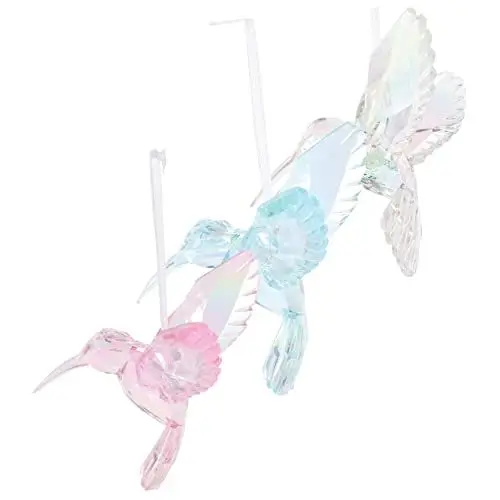 Produktbild: Cabilock 3St Kristall-Vogel-Anhänger Vogel-Sonnenfänger aus Glas Kolibri Prisma Sonnenfänger Ornament Christbaumschmuck Dekor für Fliegende Vögel für zu Hause Kolibri-Anhänger Fenster Decke