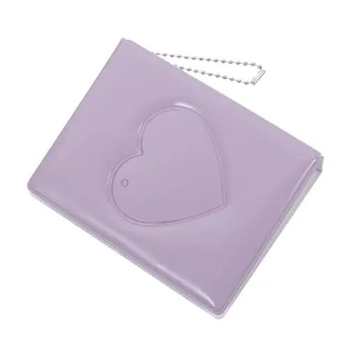 Produktbild: Cabilock 3St Liebe Fotoalbum Hochzeitsalben Hochzeitsfotoalben Mini-Bücher Kpops-Fotokartenordner Herz kinderalbum kinderfotoalbuum kleiner Fotokartenhalter Fotobuch PVC Violett