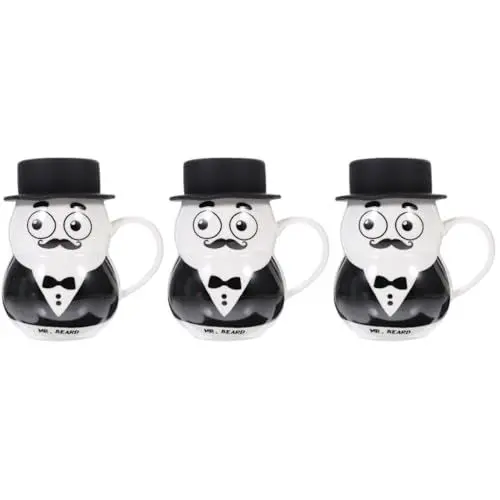 Produktbild: Cabilock 3St Schneemann-Becher Weihnachtsbecher Trinkgläser Schneemann-Müslibecher Weihnachtsschneemann-Tassen Espressotasse Kaffeetassen Schneemann-Frühstücksbecher Schneemann-Müsli-Tassen