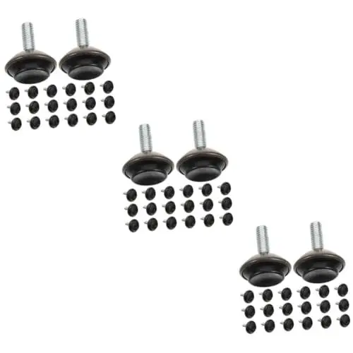 Produktbild: Cabilock 3 Sätze Drehfüße Für Möbel Outdoor-möbel Gartenmöbel Nivellierfüße Für Den Tisch Outdoor-Stuhl Möbelfüße Drehbare Nivellierfüße Für Möbel Beine Für Tisch Eisen Black 20 Stück * 3