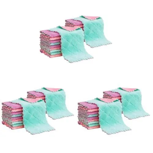 Produktbild: Cabilock 3 Sätze Geschirrtuch Multifunktions-Reinigungstuch Geschirr Saubere Tücher Staubtuch Für Tisch Küchenwaschlappen Küchenhandtücher Utensilienwäscher Superfeine Faser 20 Stück * 3