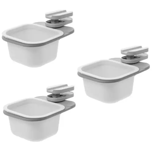 Produktbild: Cabilock 3 Sätze Mülleimer Halter Für Verschiedene Aufbewahrungen Sonstiger Fall Schreibtischhalter Weiß Abs 2 Stück * 3