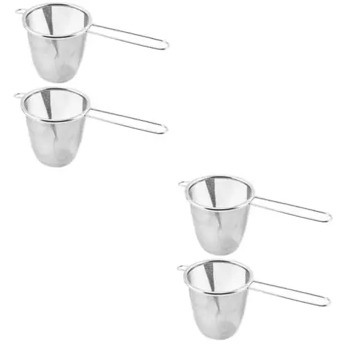 Produktbild: Cabilock 3 Sätze Teekocher Aus Edelstahl Wiederverwendbares Tee-ei Presse Deckel Chai Teetasse Tee Kochen Infused Tea Form Tee Teeeier Teezubehör Teesieb Rostfreier Stahl Silver 2 Stück * 3