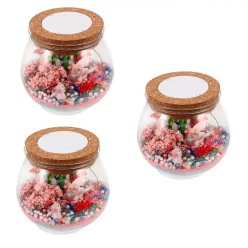 Produktbild: Cabilock 3 Sets Einhorn Wunschflasche Heimlicht Ästhetische Wunschflasche Für Schlafzimmer Wunschflasche Spiegellicht Unvollendetes Nachtlicht Einhorn Terrarium Licht Für