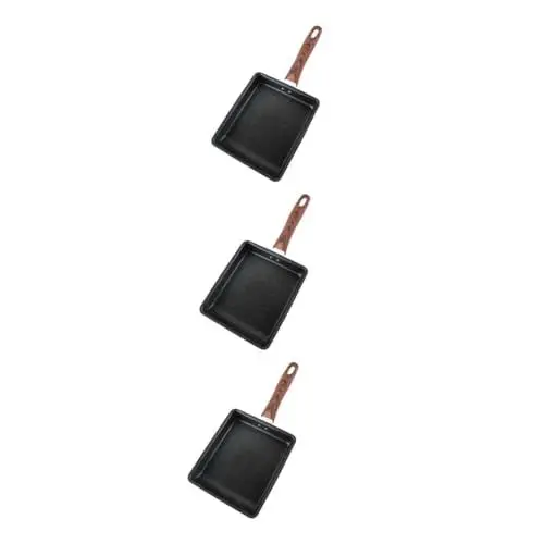 Produktbild: Cabilock 3 Stk Antihaftpfanne Bratpfanne flache Pfanne pfannkuchen pfanne non stick pan pfanen Mini-Grillplatte japanische pfanne nicht Küchengerät beschichtete Pfanne raffiniertes Eisen