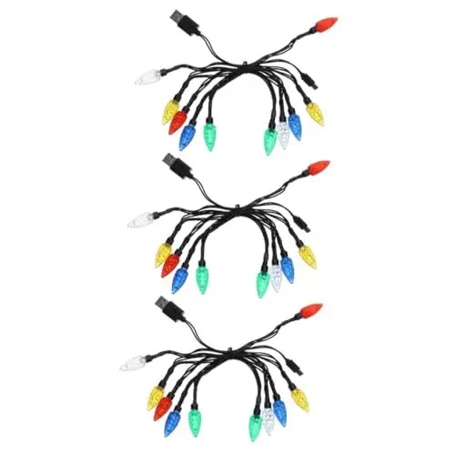 Produktbild: Cabilock 3 Stk Ladekabel Für Lichterketten Usb-ladeleitung Auto-ladegerät Telefon Usb-kabel Typ c Weihnachtsbeleuchtung Im Freien Weihnachtsdekoration Für Den Innenbereich Ladelampe Plastik