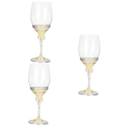 Produktbild: Cabilock 3 Stk Weinglas Emailliert Emaillierter Kelch Rotwein Kelch Weinflöte Weingläser Ohne Stiel Retro-brille Rotweingläser Bierkrug Weinzubehör Gläser Zur Weinverkostung Kristall