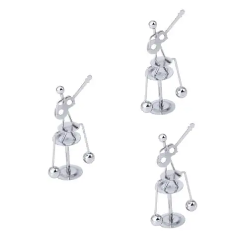 Produktbild: Cabilock 3 Stück Balancierspielzeug Aus Metall Eisenfigur Dynamisches Instrument Desktop Dynamisches Balancierinstrument Desktop Eisenfigur Dekoration