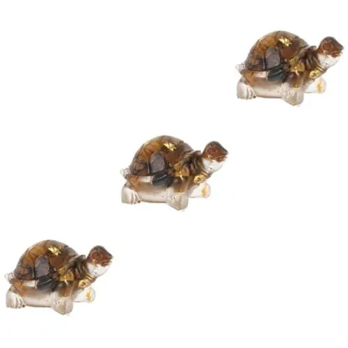 Produktbild: Cabilock 3 Stück Kristallschildkröte Bürodekoration Schlafzimmerdekoration Schildkrötenstatue Mini Schildkröte Edelsteinschildkröte Heimdekoration Bezaubernde Schildkrötenfigur
