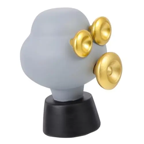 Produktbild: Cabilock 3 Stück Ornamente Dekor Abstrakte Figur Handwerk Abstrakte Kunstfiguren Abstrakte Statue Abstrakte Charakterskulptur Trompetenelemente Statue Tischdekoration Kunstharz Grau