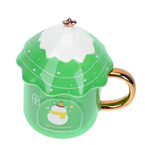 Produktbild: Cabilock 3 Stück Weihnachtsbaumbecher Wasservorratsbehälter Weihnachtsbecher Haushaltsgeschirr Trinkbecher Dekorativer Becher Keramikbecher Weihnachtsstilbecher