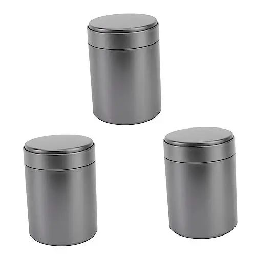 Produktbild: Cabilock 3 Stück Runde Teedose Runde Metalldose Weißblech-vorratsdose Mit Versiegeltem Deckel Tragbare Weißblechdose Für Tee Süßigkeiten Kaffee