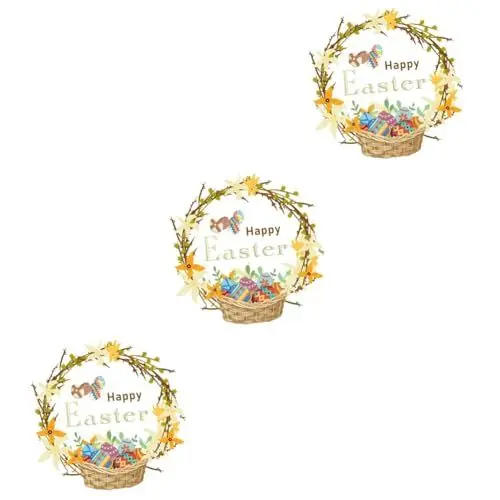 Produktbild: Cabilock 3st Ostern-pvc-aufkleber Wandtattoo Osterfest Aufkleber Für Osterdekorationen Wandaufkleber Mit Ostereiern Wohnkultur Hausdekorationen Für Zu Hause Ostern-wanddekorationen Fenster