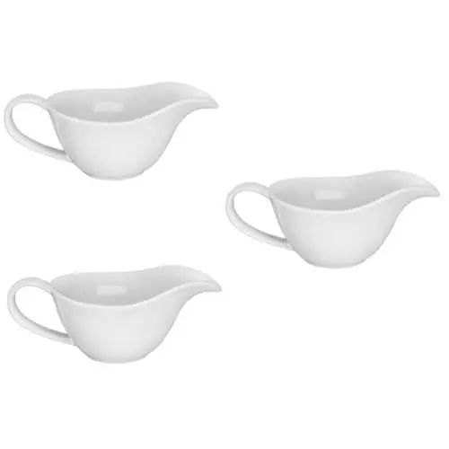 Produktbild: Cabilock 3st Sauciere Aus Keramik Zubehör Für Die Kaffeezubereitung Milchspender Saucenkrug Mehrzweck-milchkanne Mini-krug Milchkrug Soßenboot Kleine Sauciere Milchkännchen Kaffeekrug Weiß