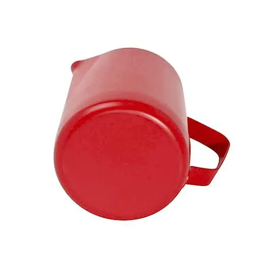 Produktbild: Cabilock 400ml Milchgießer Aus Rostfreiem Edelstahl Rotes Kännchen Für Milchaufschäumer Und Cappuccino Perfektes Milchgießgefäß Für Kaffee Und Desserts