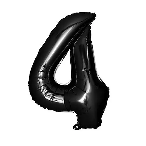 Produktbild: Cabilock 40 Zahlenballons Schwarzes Geburtstagsballon-set Selbstdichtendes Ventil Folienballons Für Partydekorationen Jubiläumsbedarf