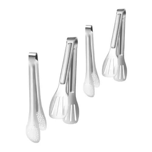 Produktbild: Cabilock 4 Sätze Edelstahl Lebensmittelzange Kuchenzange Teller Clip Kochplatten Clip Buffet Zange Küchenzange Grillzange Küchenteller Greifer Steakzange Grillklemmen 4 Stück * 4