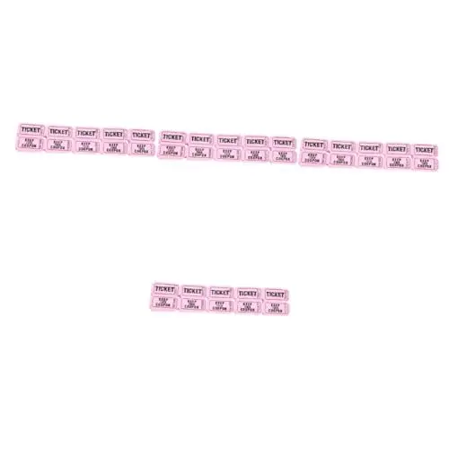 Produktbild: Cabilock 4 Sätze -ziehungsscheine Tickets Für Die Fußball-tombola Twerk Nummer Tür Spender Los Farbige Tombola-tickets Doppelt Perforiert Zinn Papier Rosa 100 Stück * 4