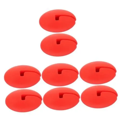 Produktbild: Cabilock 4 Sätze Thermometerhalter Pfannenhalter Topfregal Clip-verriegelung Für Thermometerfühler Thermometer-clips Für Töpfe Cliphalter Für Thermometer Kieselgel Rot 2 Stück * 4