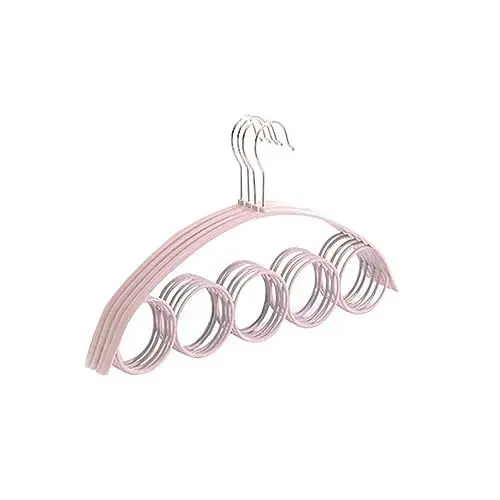 Produktbild: Cabilock 4 Stück 5 Pullover-aufhänger Platzsparende Kleiderbügel Hemdenbügel Schal-Organizer 5-Ring-aufhänger Schalaufhänger Für Den Kleiderschrank Schal-aufhänger Mantel Nordisches Pulver