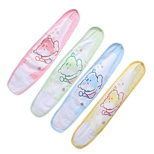 Produktbild: Cabilock 4 Stück Bauchwickel Für Kleinkinder Bauchschutzbandagen Für Kleinkinder Säuglings-nabel-Bauchband Baby Bauchbänder Baby Bauchbinder Babybauchband Kolik Ruhig Kusch Mann Männlich