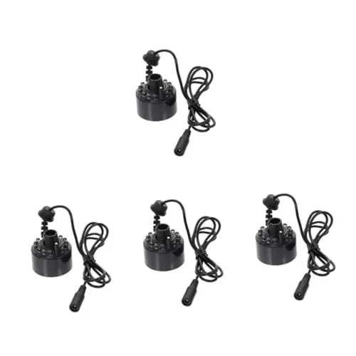 Produktbild: Cabilock 4 Stück Für Aquarien Fixierspray Diffusor Aquariumlicht Nebelgenerator Lampe Nebelmaschine Anziehend Kessel Luftbefeuchter Leichter Sprühnebel Wasser Uv Black Abs