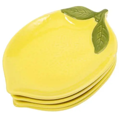 Produktbild: Cabilock 4er Set Zitronenplatten, ZitronenföRmige Keramik SchüSseln, ÄSthetische Servierschalen FüR Salate Und Desserts