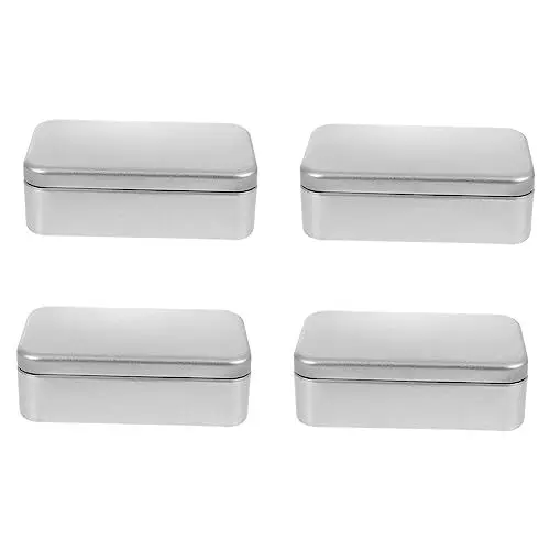 Produktbild: Cabilock Elegantes Teeblattdosen-Set 4-teilig Quadratisch Teeaufbewahrung Aus Eisen Praktische Multifunktionale Tragbare Teedosen Mattes Finish